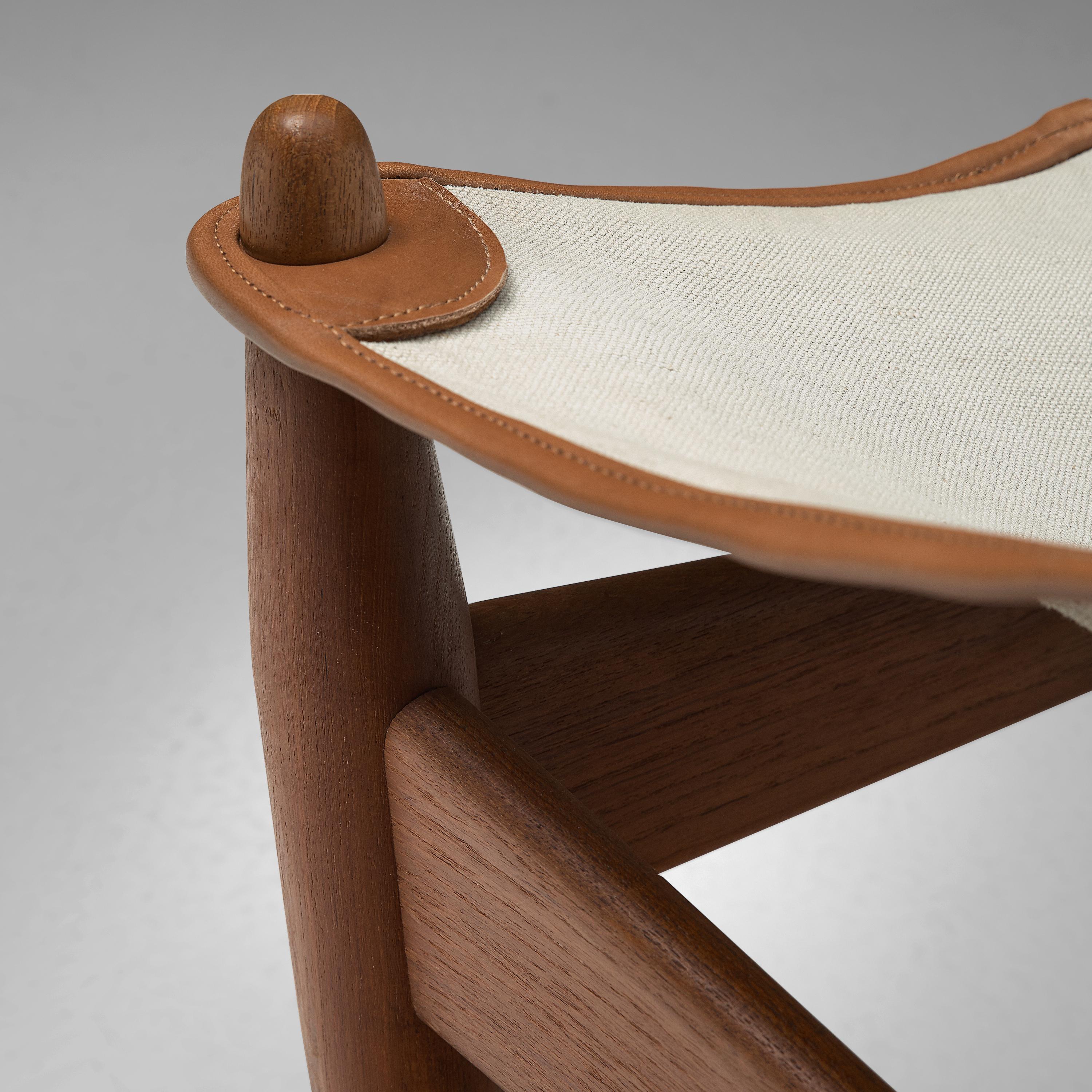 Sillón Illum Wikkelsø con asiento de lona Escandinavo moderno en venta