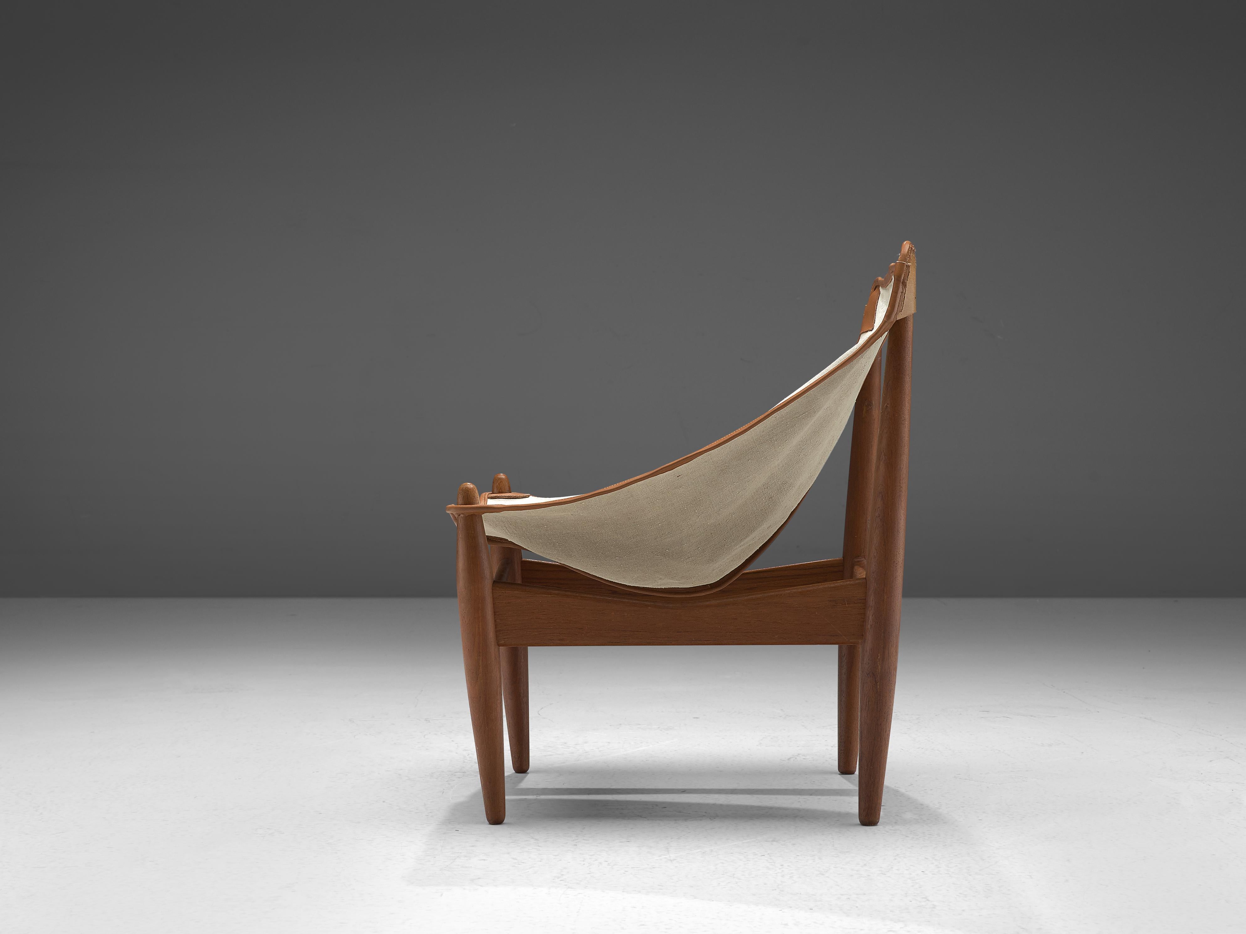 Sillón Illum Wikkelsø con asiento de lona Danés en venta