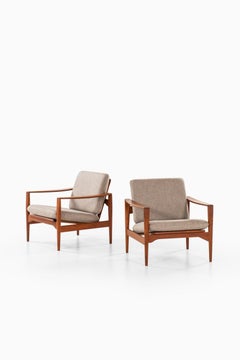 Illum Wikkelsø Easy Chairs Model EK Produced by Niels Eilersen in Denmark