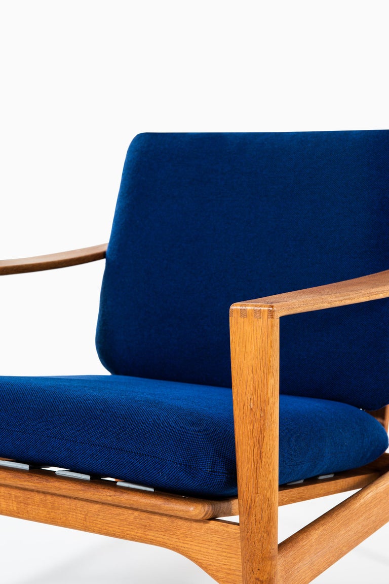 Illum Wikkelsø Easy Chairs Model Ek Produced by Niels Eilersen in Denmark at 1stDibs