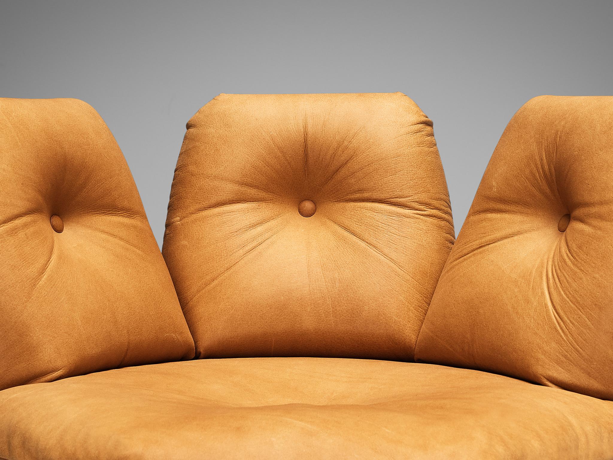 Post-Modern Illum Wikkelsø for CFC Silkeborg Living Room Set in Cognac Leather  For Sale