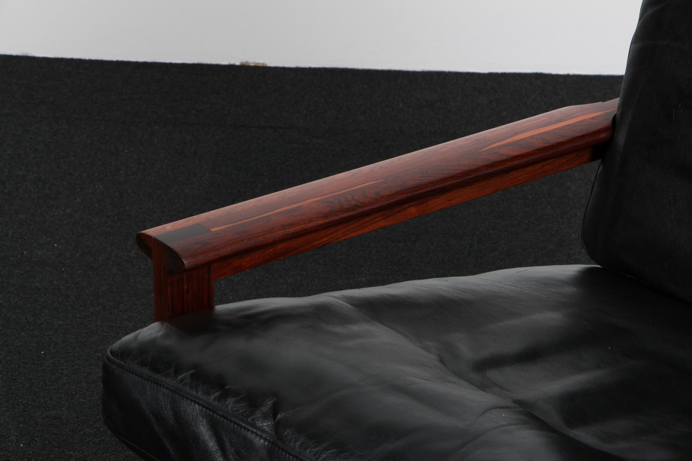 Danois Illum Wikkelsø pour N. Eilersen Chaise longue à haut dossier en vente