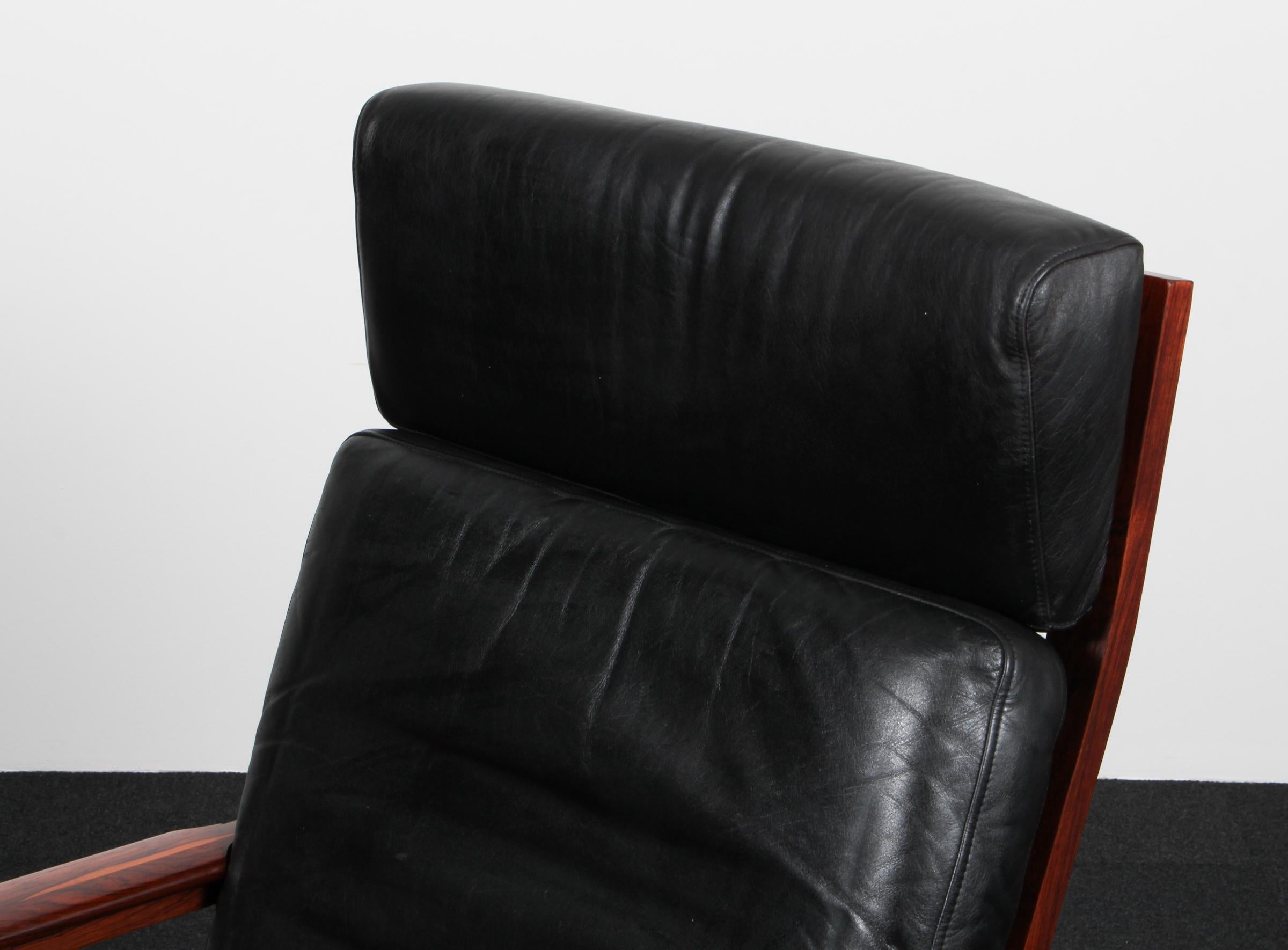 Milieu du XXe siècle Illum Wikkelsø pour N. Eilersen Chaise longue à haut dossier en vente