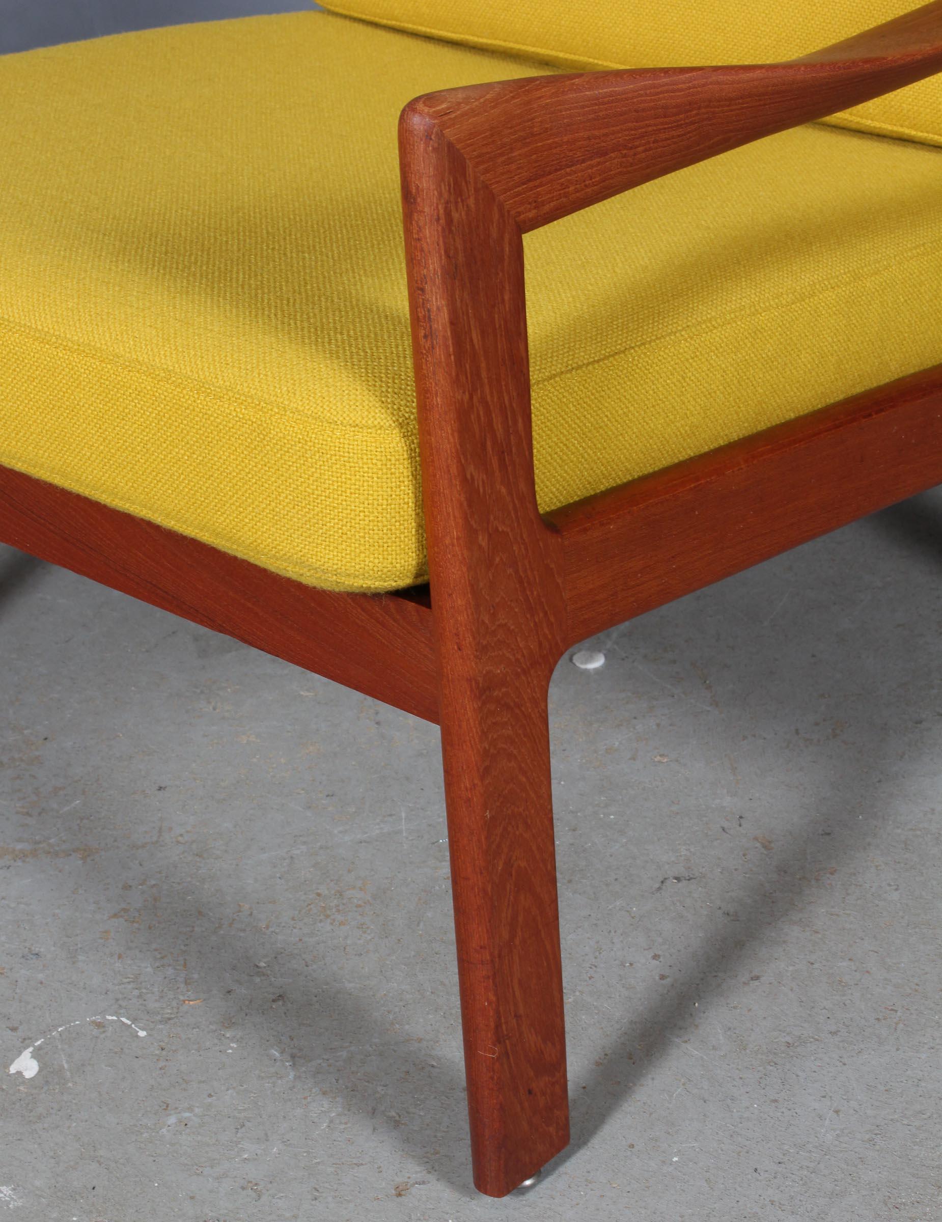 Scandinavian Modern Illum Wikkelsø for N. Eilersen Lounge Chair, Model 20, in Solid Teak