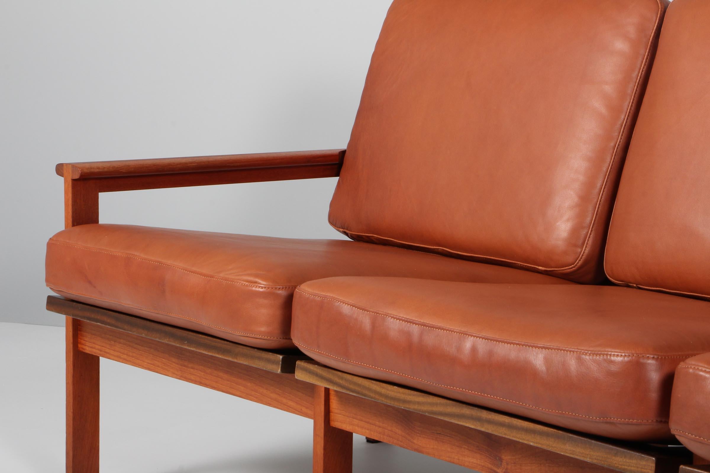 Mid-20th Century Illum Wikkelsø for N. Eilersen Three Seat Sofa, Model 20, in Solid Teak