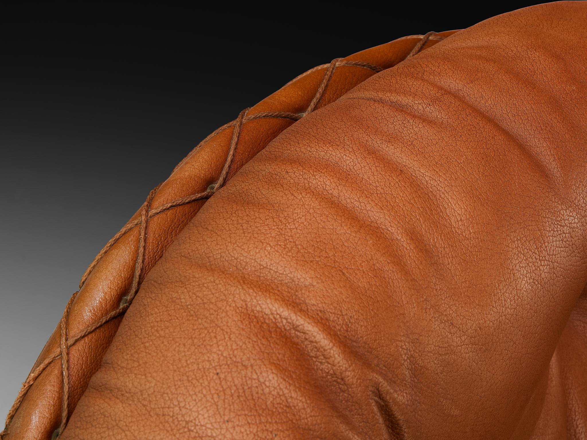 Illum Wikkelsø for Ryesberg Møbler 'Apollo' Lounge Chair in Leather For Sale 3