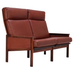 Illum Wikkelsø Highback “Capella” Lovseat in Rosewood