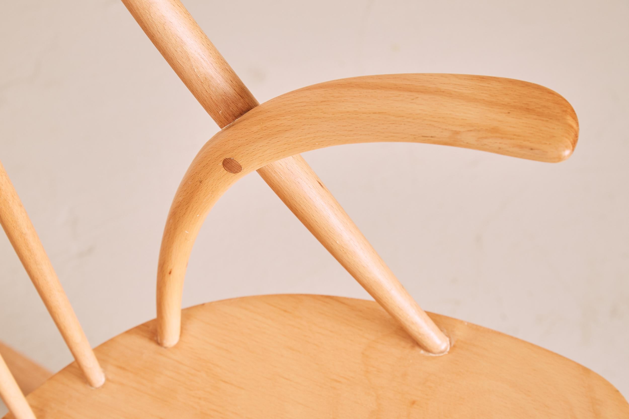 Illum Wikkelsø IW3 Rocking Chair for Niels Eilersen In Good Condition For Sale In London, GB