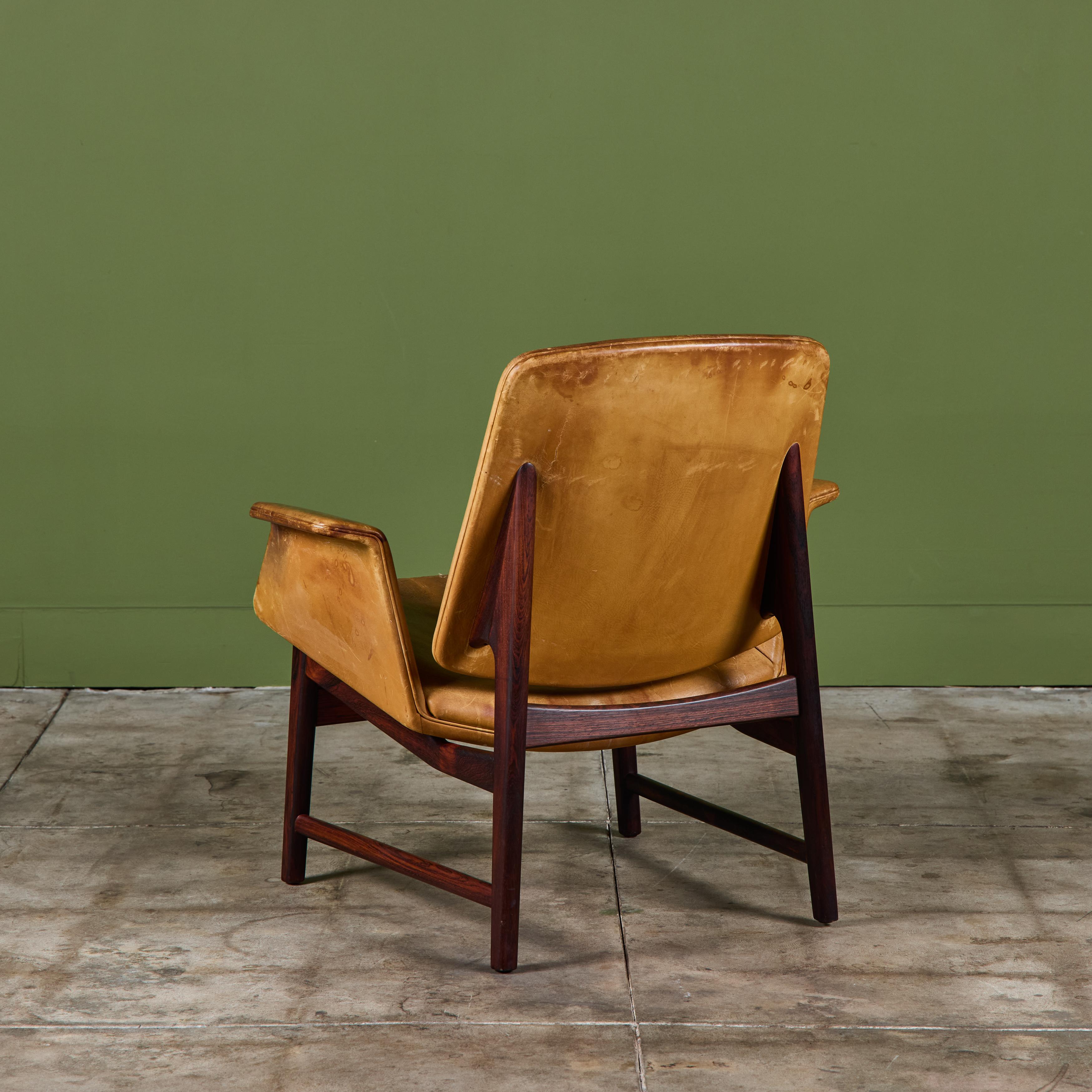Illum Wikkelsø Sillón de cuero para Aarhus Cuero en venta