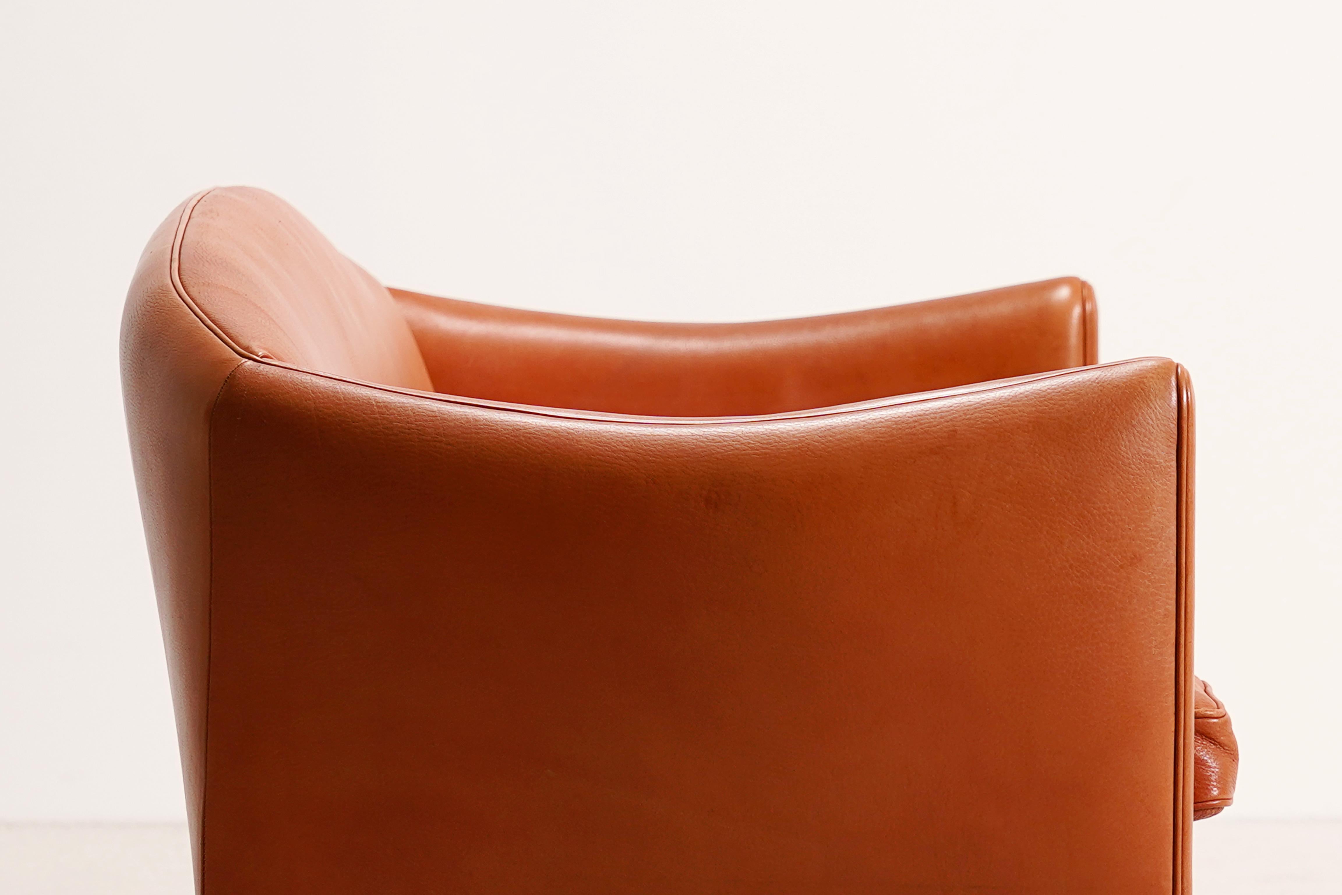 Illum Wikkelsø, Leather Sofa for Holger Christiansen, Denmark, 1960 For Sale 5