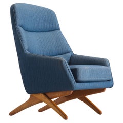 Chaise longue Illum Wikkelsø en tissu bleu