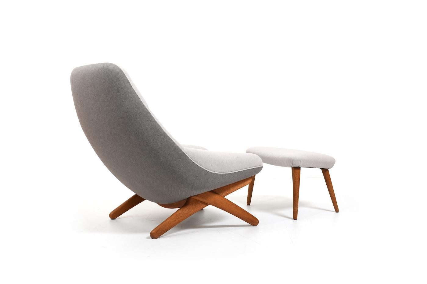 Danish Illum Wikkelsø Lounge Chair Model 'ML91' 1950s / New Upholstered! For Sale