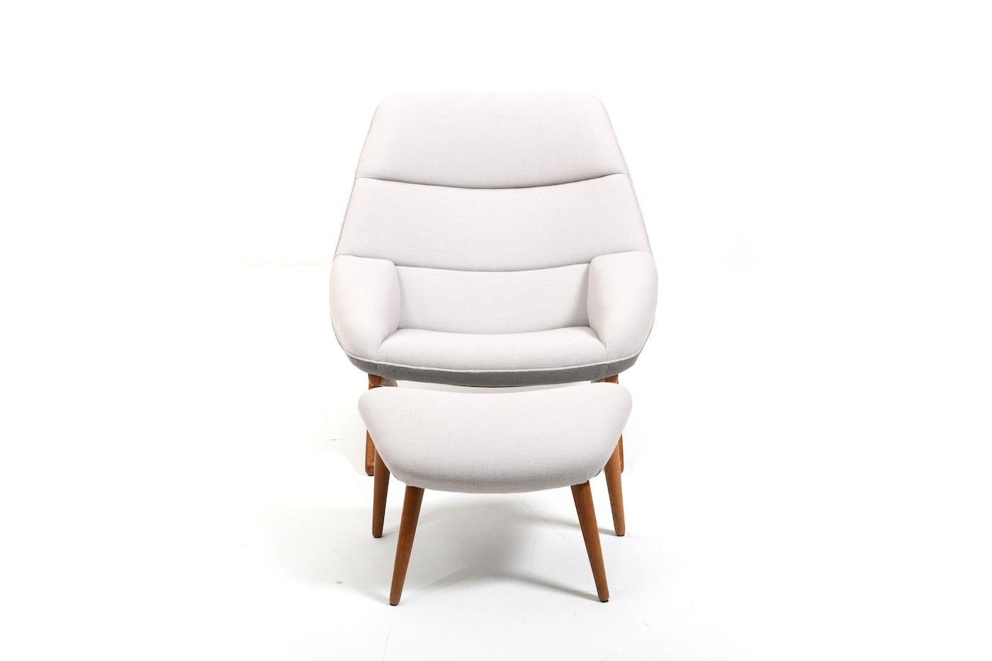 Illum Wikkelsø Lounge Chair Model 'ML91' 1950s / New Upholstered! For Sale 2
