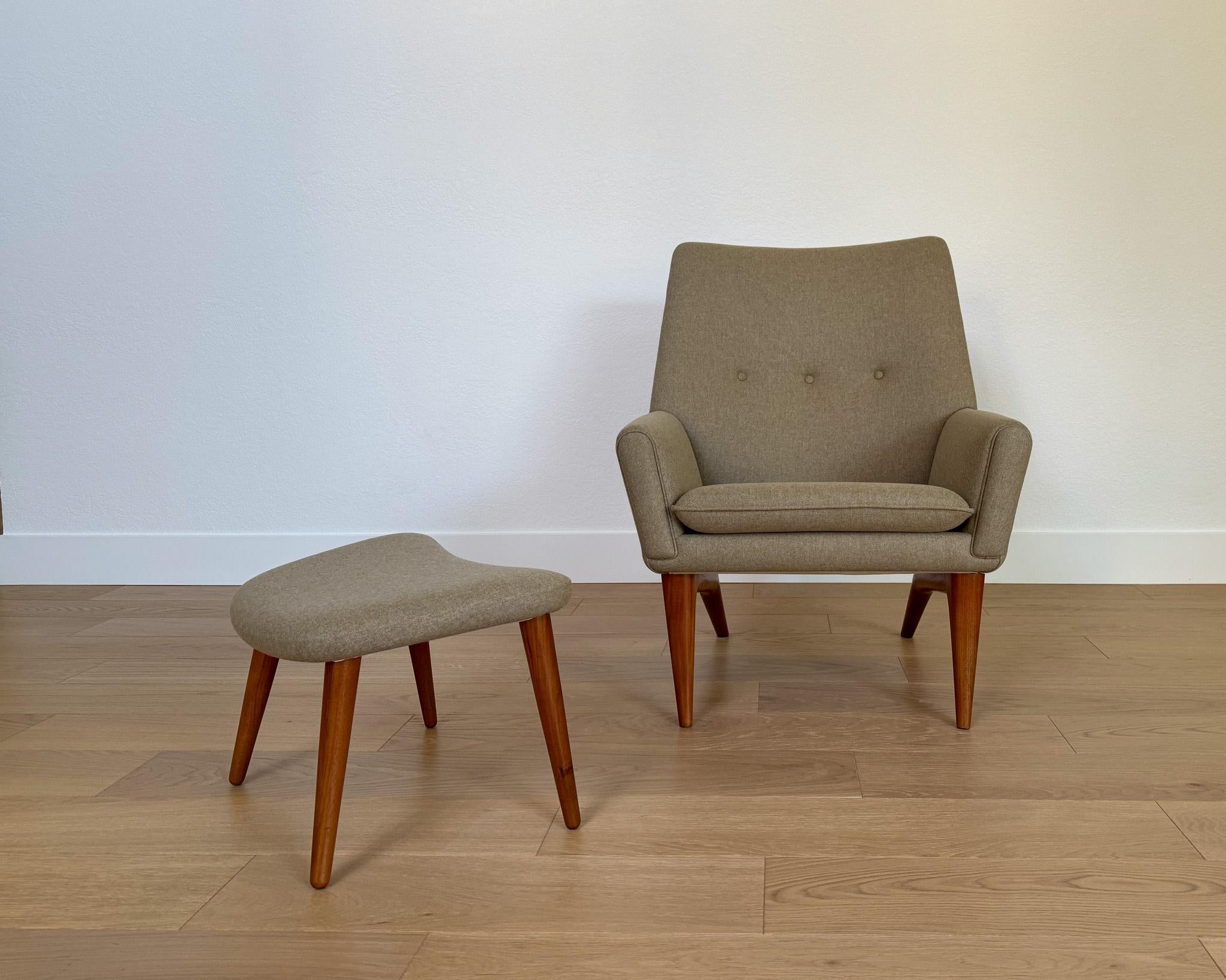 Illum Wikkelsø Lounge Chair & Ottoman for A. Mikael Laursen & Søn, Denmark, 60's 10