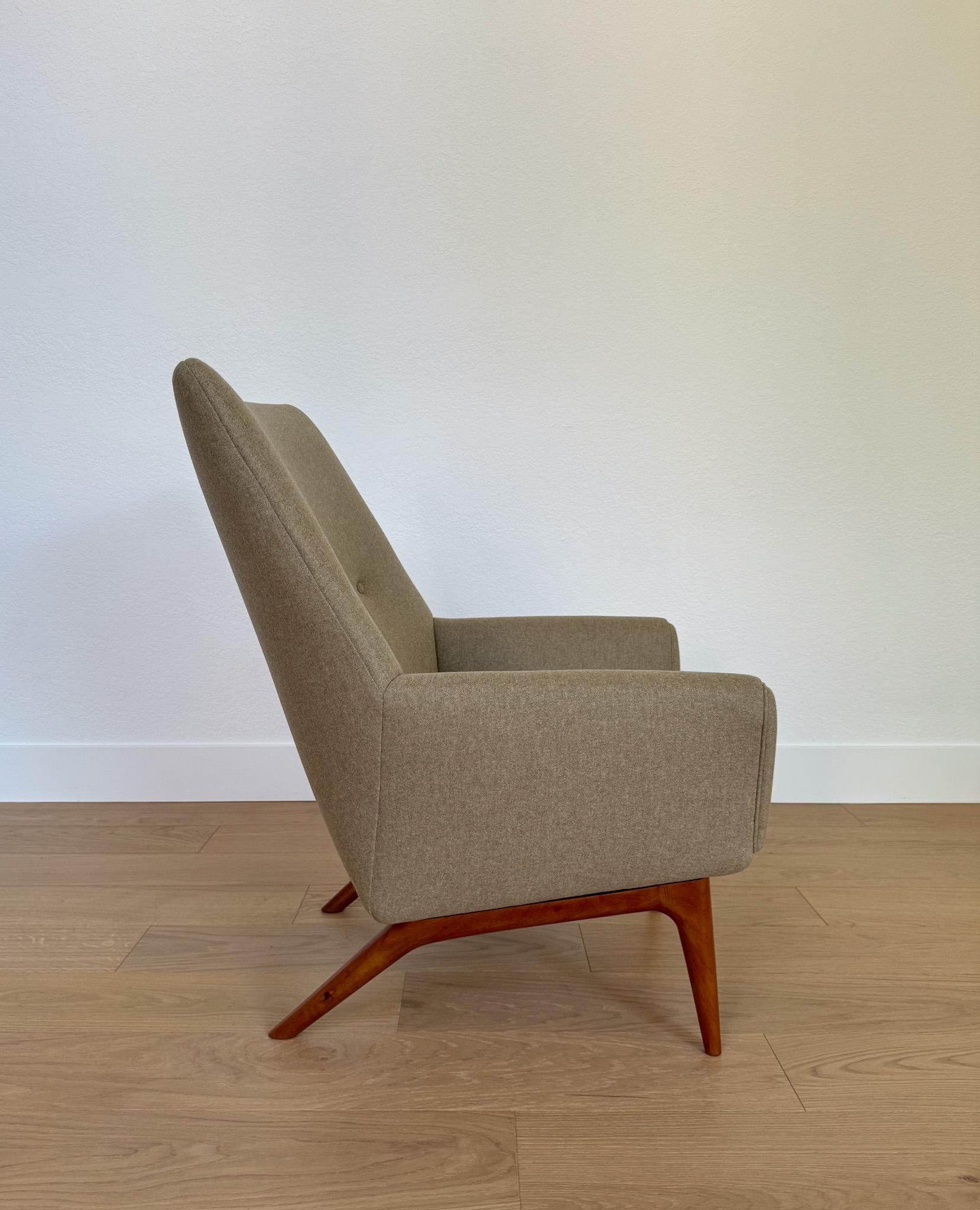 Illum Wikkelsø Lounge Chair & Ottoman for A. Mikael Laursen & Søn, Denmark, 60's 11