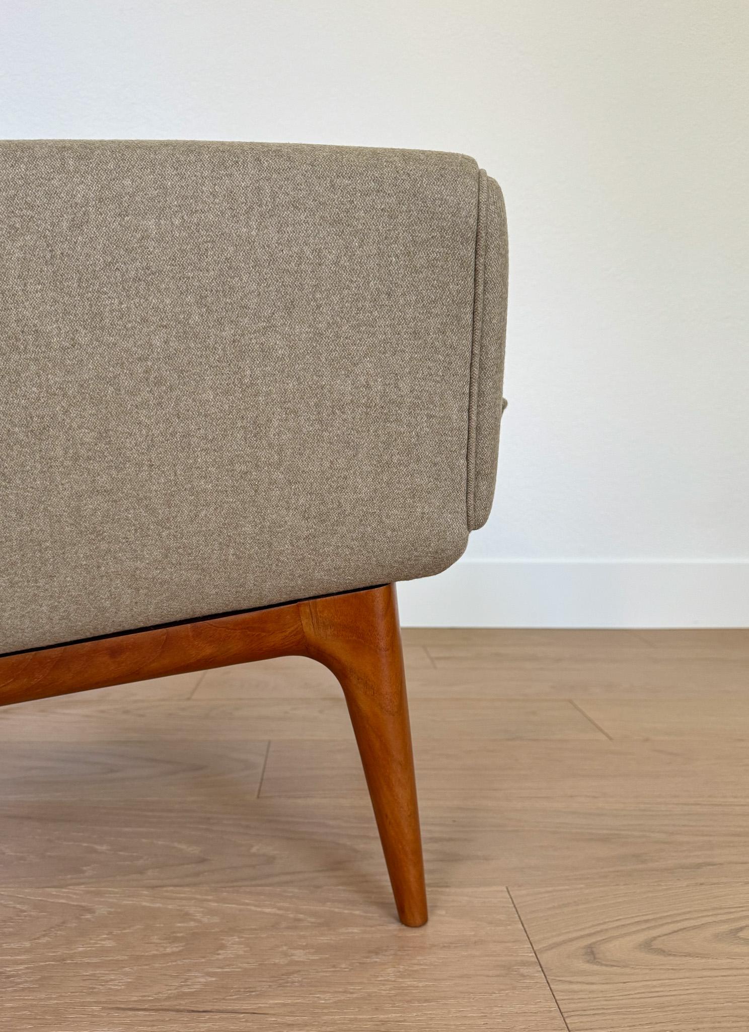 Illum Wikkelsø Lounge Chair & Ottoman for A. Mikael Laursen & Søn, Denmark, 60's In Good Condition In San Juan Capistrano, CA