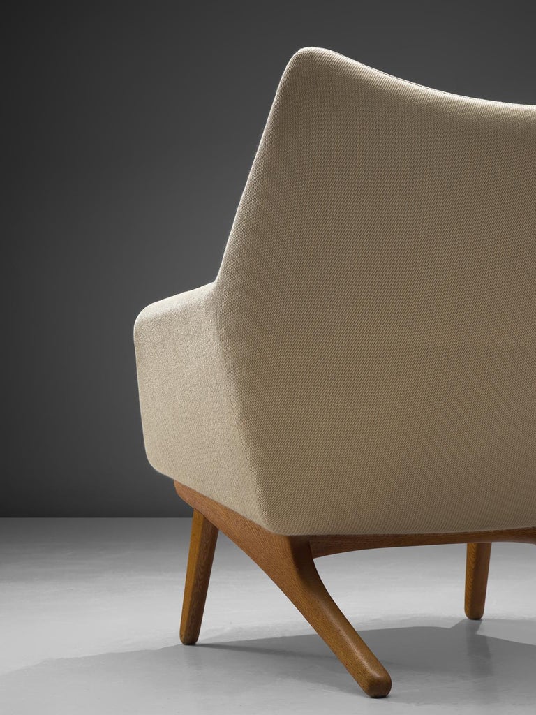 Illum Wikkelsø Chair with Off-White Upholstery at 1stDibs