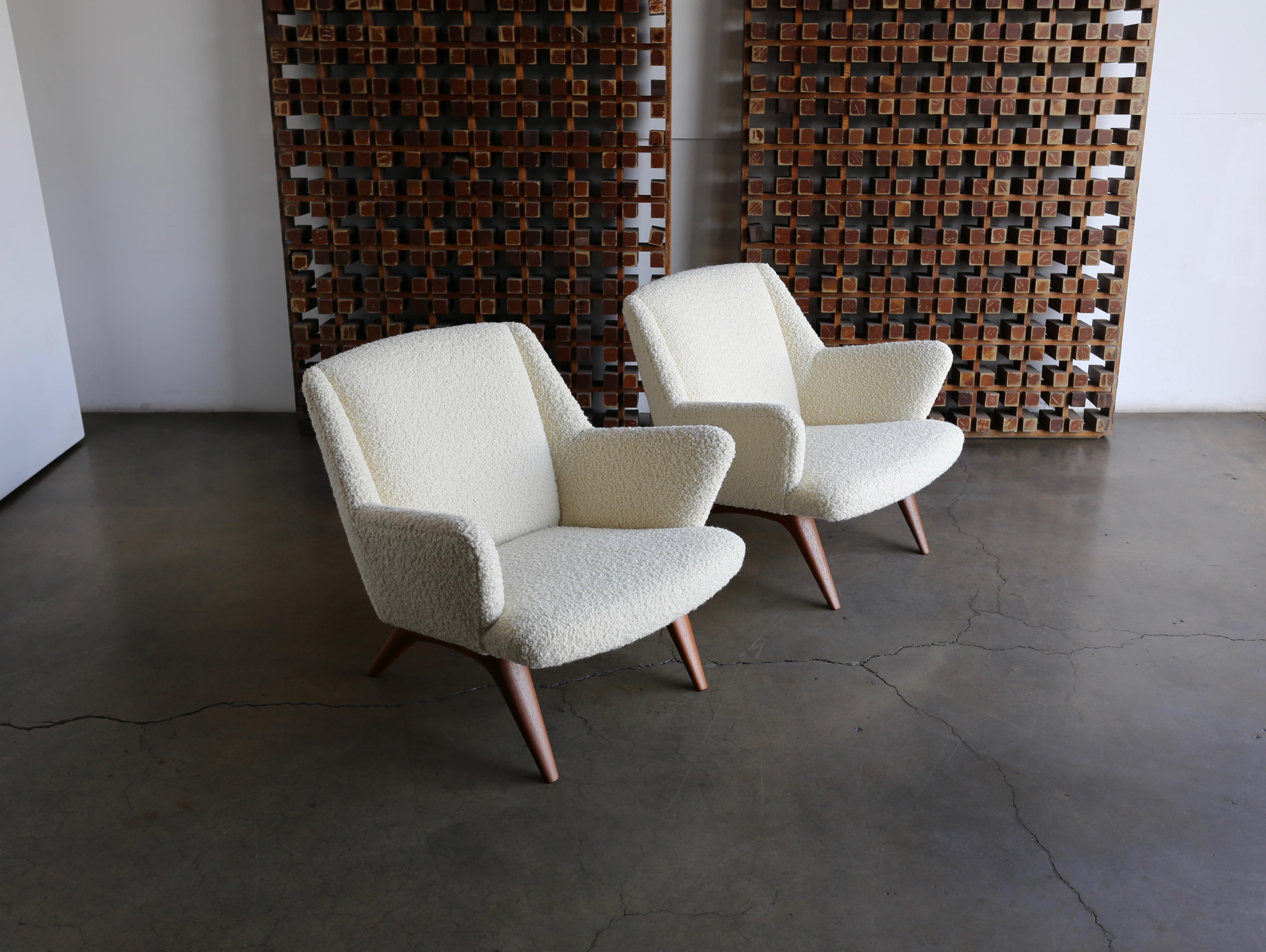 Danish Illum Wikkelsø Lounge Chairs for A. Mikael Laursen & Søn, circa 1960