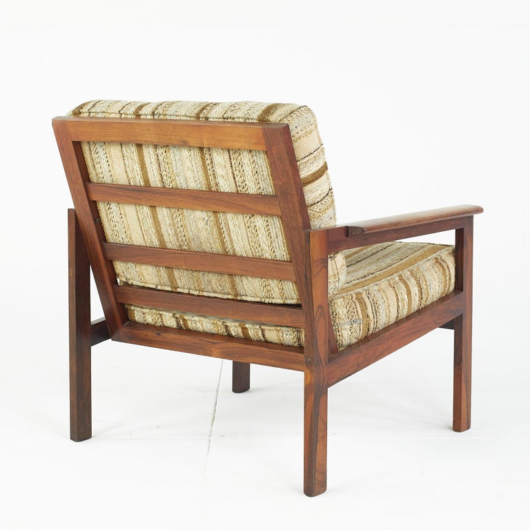 Danish Illum Wikkelsø Mid Century Rosewood Lounge Chair For Sale