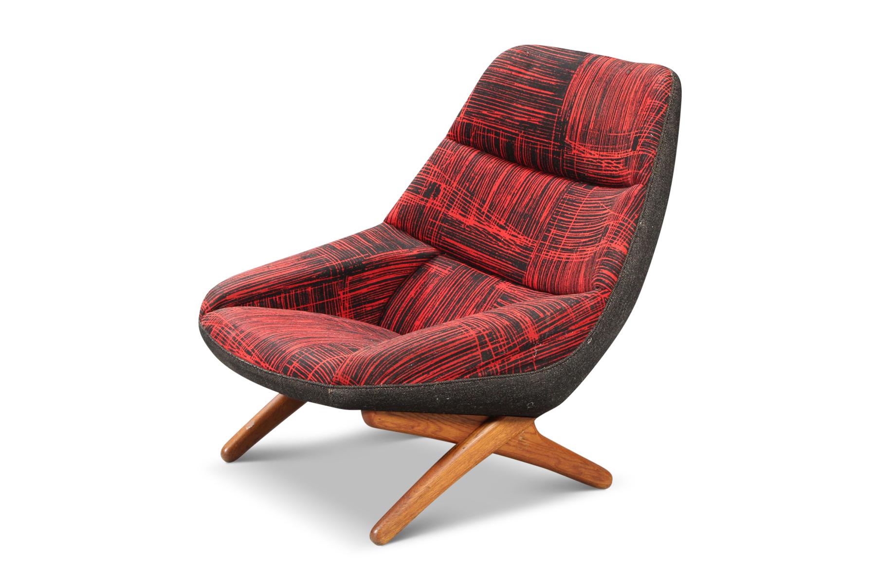 Scandinavian Modern Illum Wikkelsø ML91 Danish Modern Highback Lounge Chair in Oak