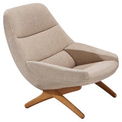 Illum Wikkelsø 'ML91' Lounge Chair in Oak and Beige Upholstery