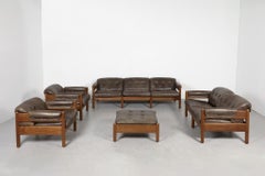 Illum Wikkelsø Modell 380, dänisches Ledersofa für zwei Personen, 1970er Jahre