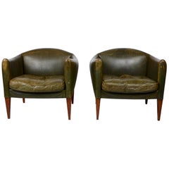 Illum Wikkelsø, Pair of Armchairs, Model V12, Designed for Holger Christiansen