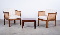 Illum Wikkelsø "Plexus" Rosewood Lounge Chairs and Side Table, Denmark, 1960s