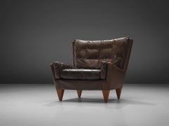Illum Wikkelsø 'Pyramid' Chair in Teak and Leather