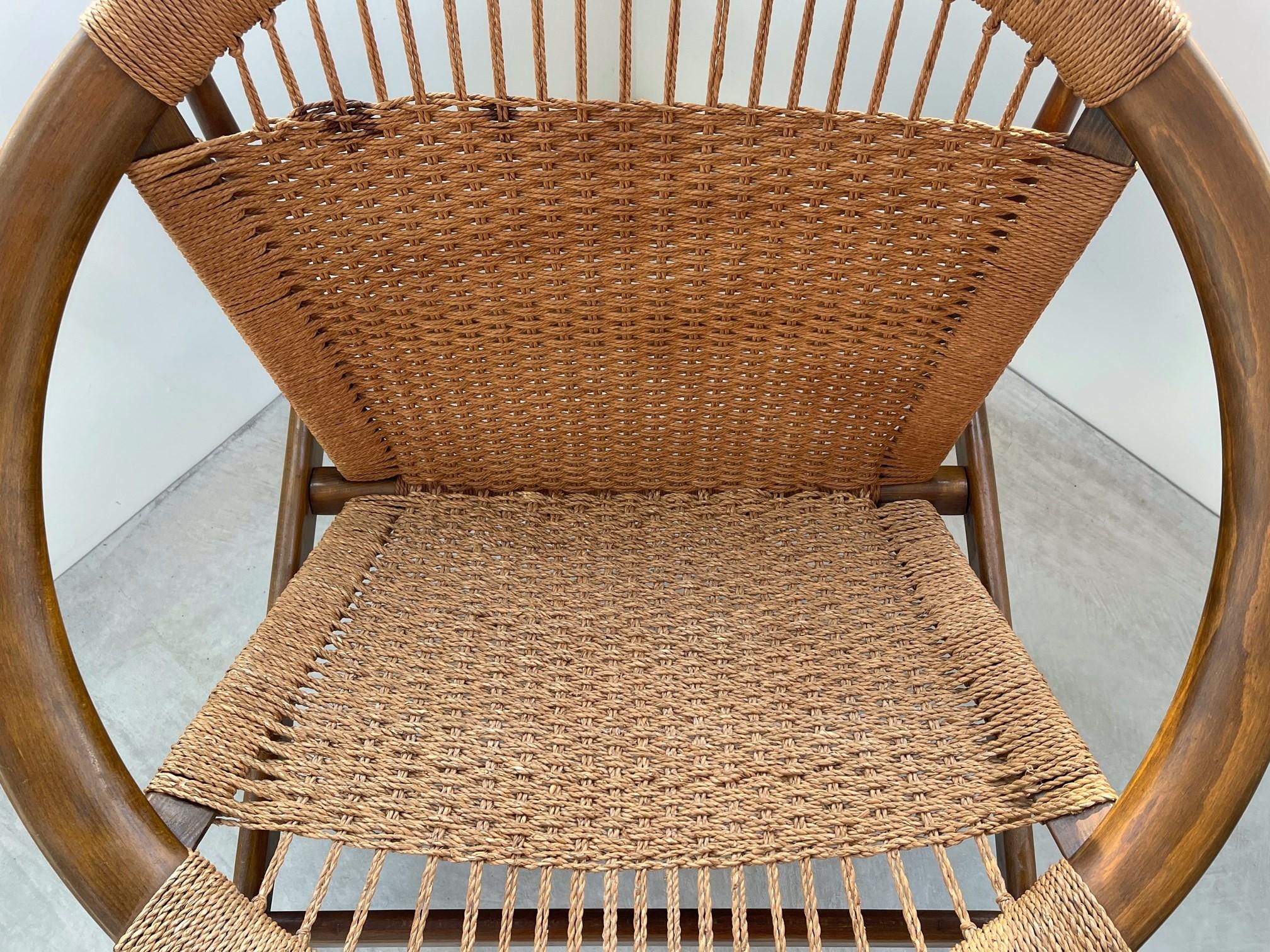 Mid-20th Century Illum Wikkelsø Ringstol Lounge Chair Mid-Century Modern For Sale