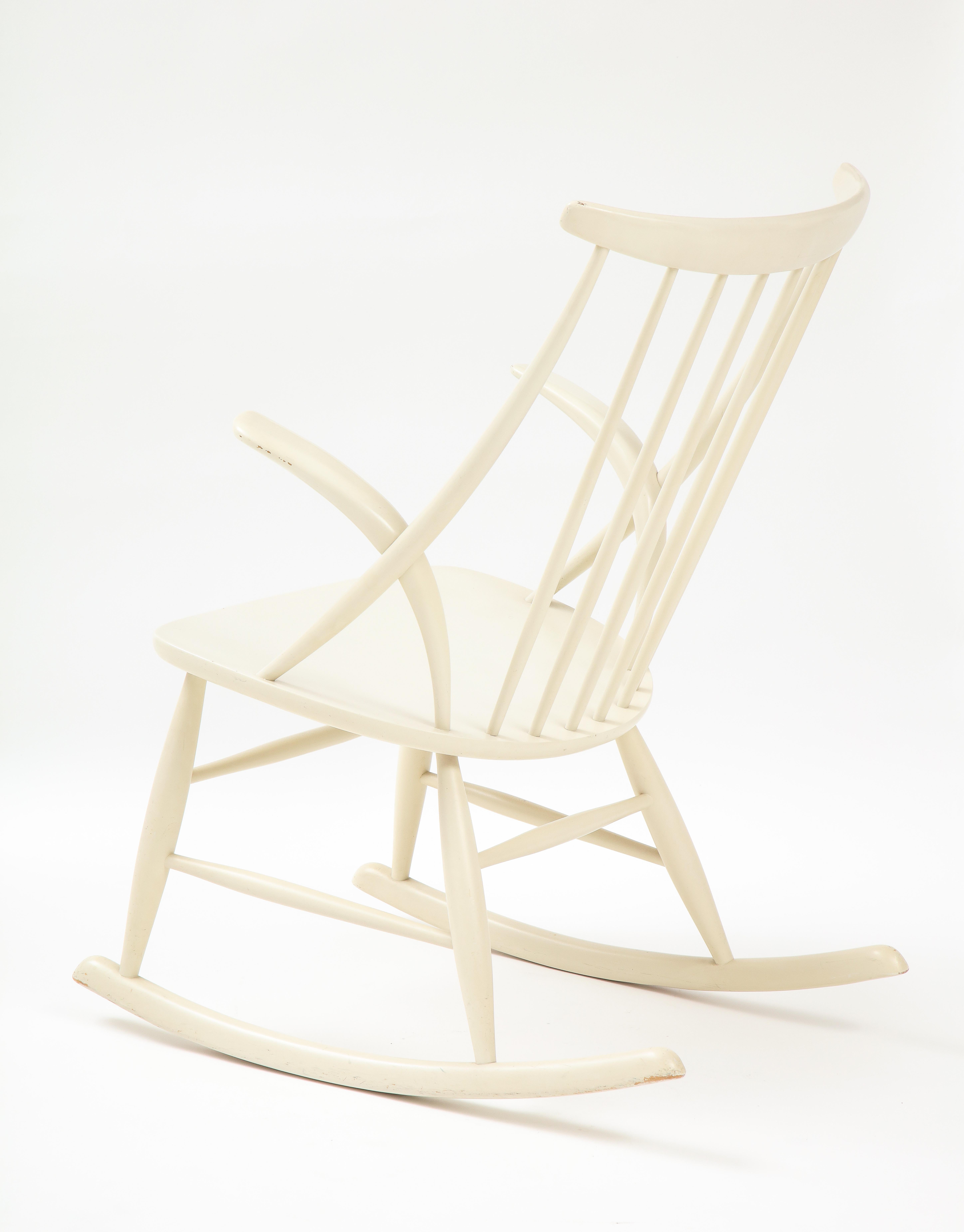Illum Wikkelsø Rocking Chair, Mod. Iw3, Niels Eilersen, Denmark, 1958 2