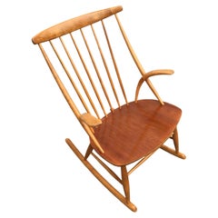 Vintage Illum Wikkelsø Rocking Chair "No 3"