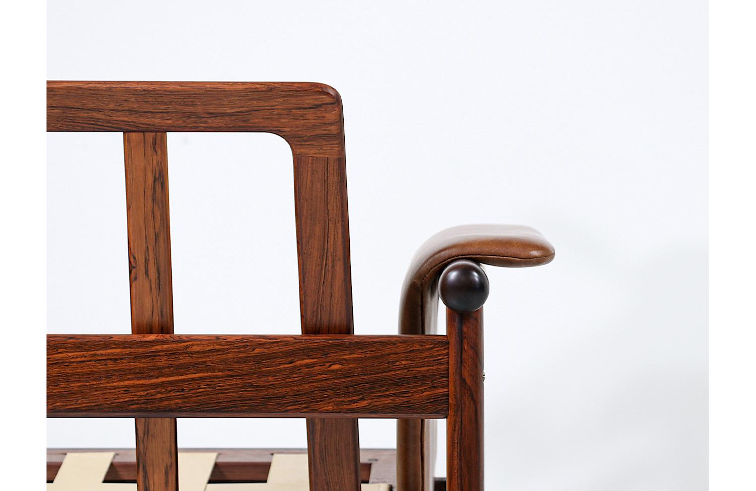 Illum Wikkelsø Rosewood & Cognac Leather Lounge Chair for Koefoed's Møbelfabrik 2