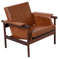 Illum Wikkelsø Rosewood & Cognac Leather Lounge Chair for Koefoed's Møbelfabrik