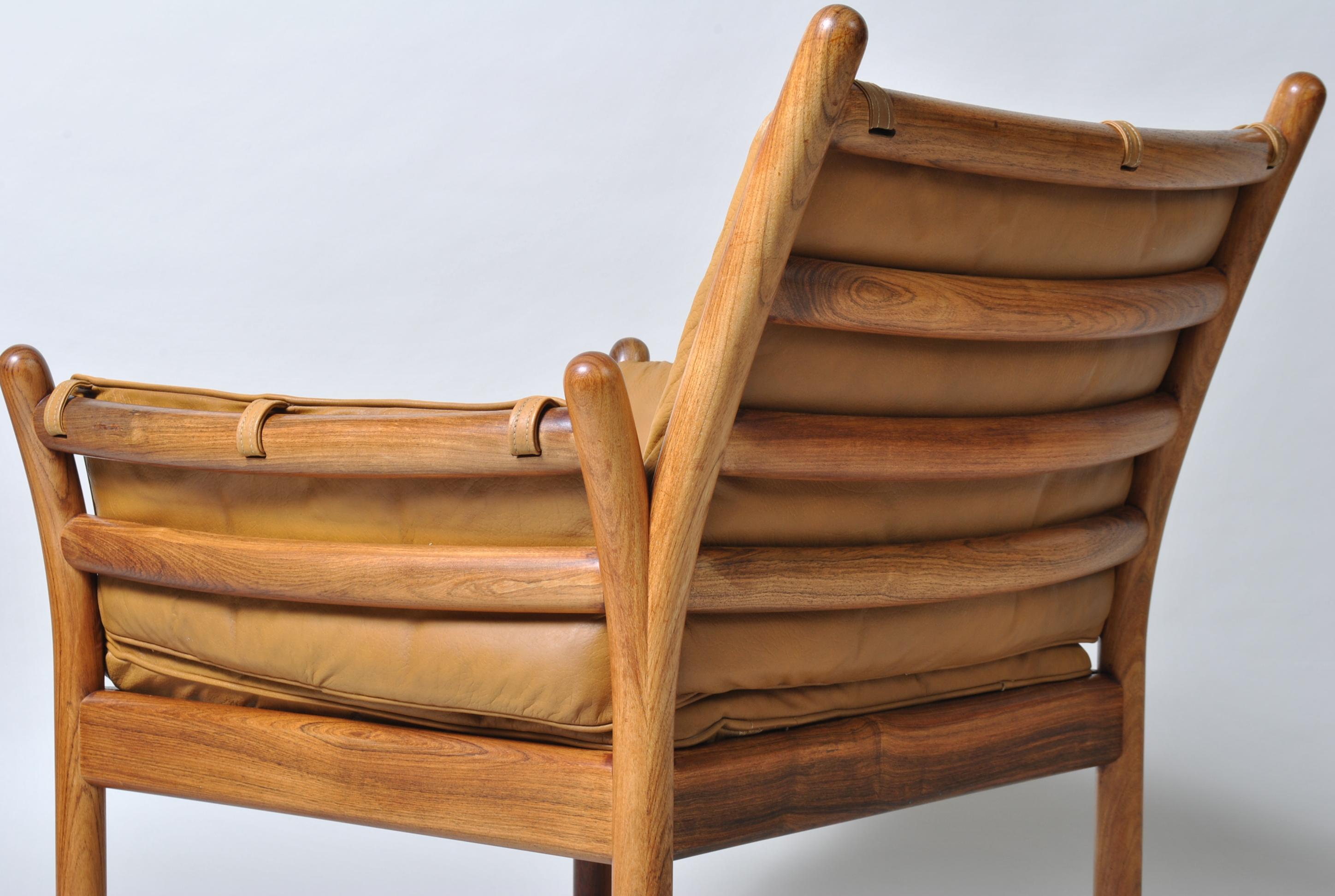 Illum Wikkelsø Rosewood and Leather ‘Genius’ Chair 4