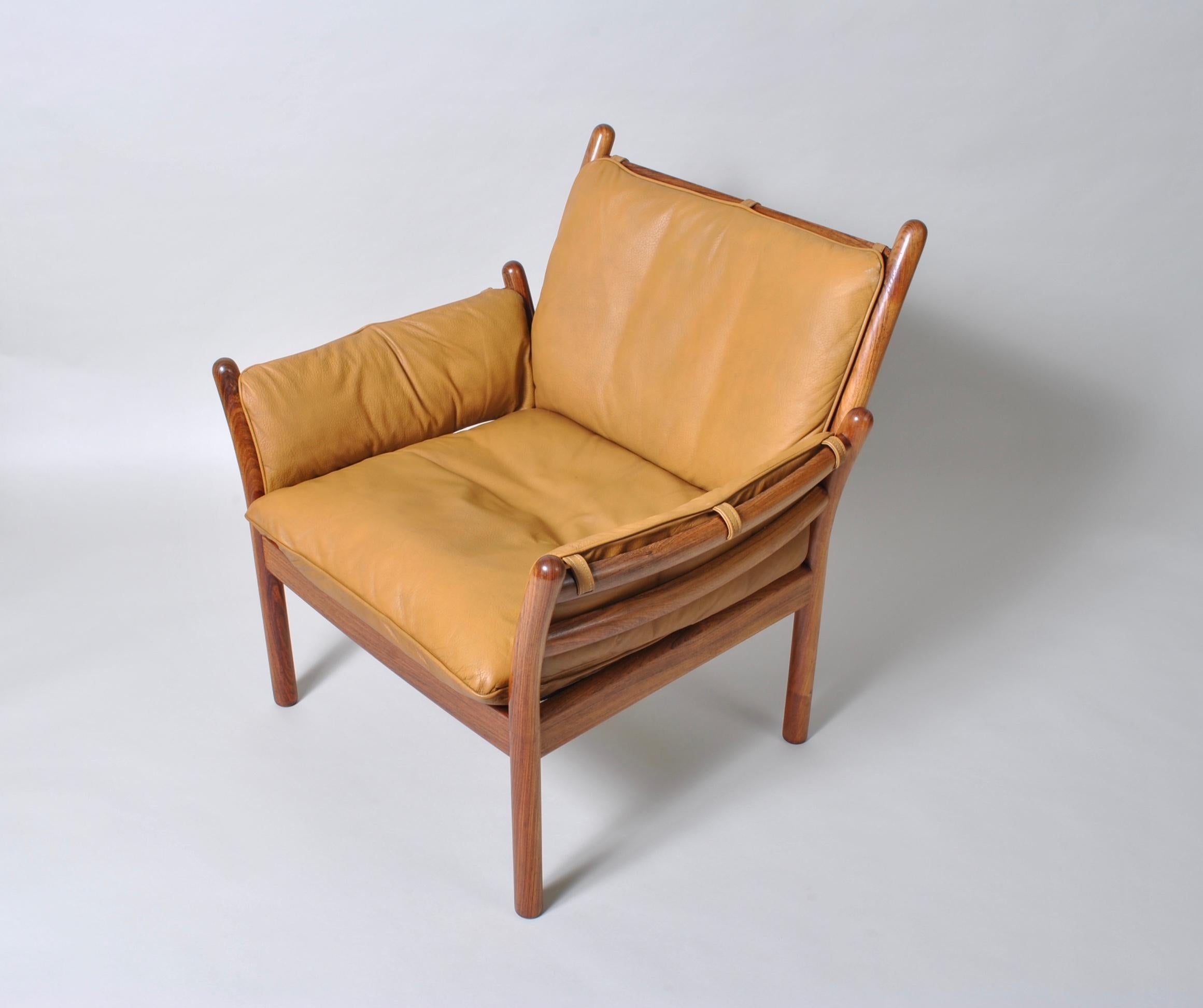 Illum Wikkelsø Rosewood and Leather ‘Genius’ Chair 6