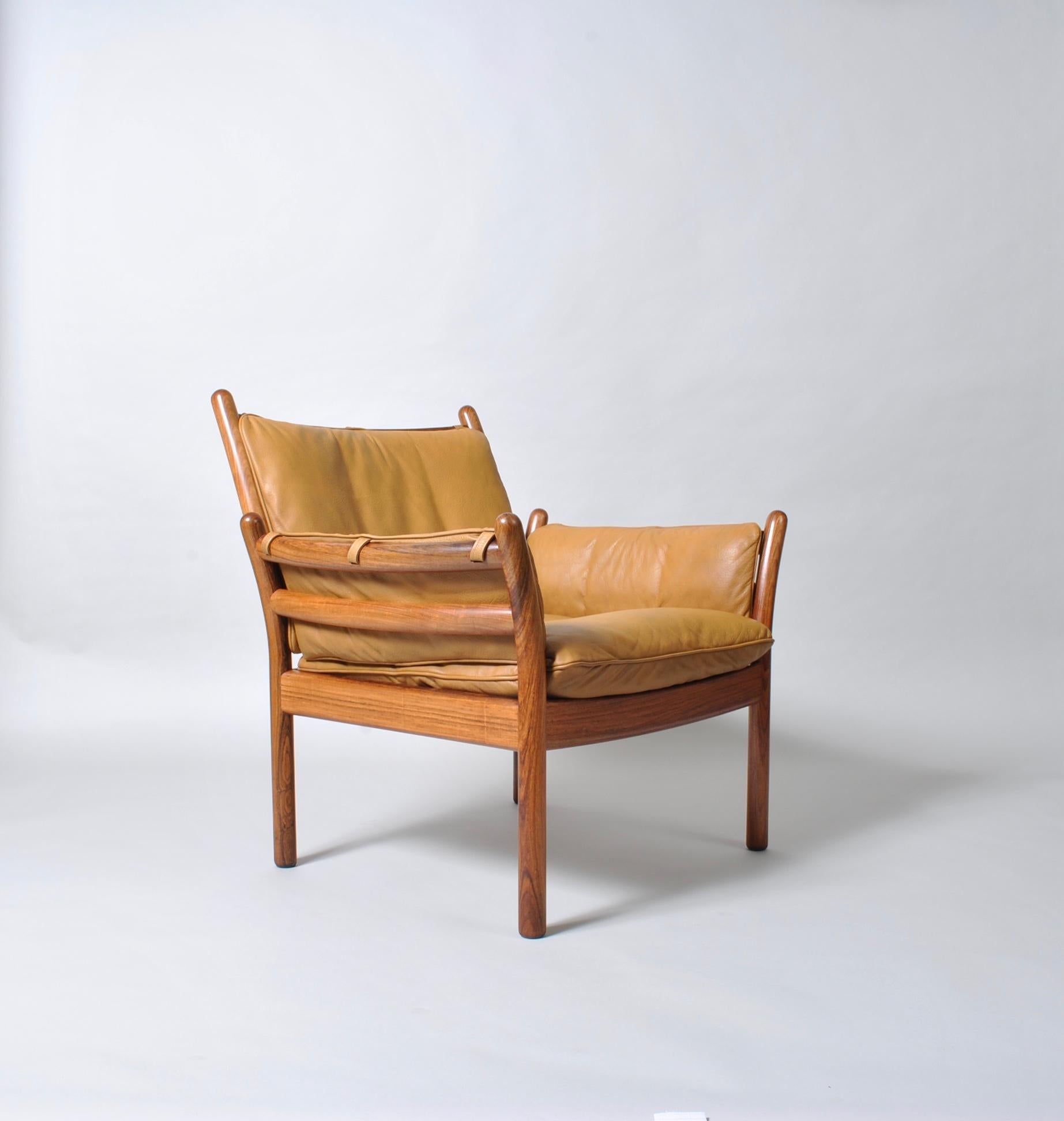 Danish Illum Wikkelsø Rosewood and Leather ‘Genius’ Chair