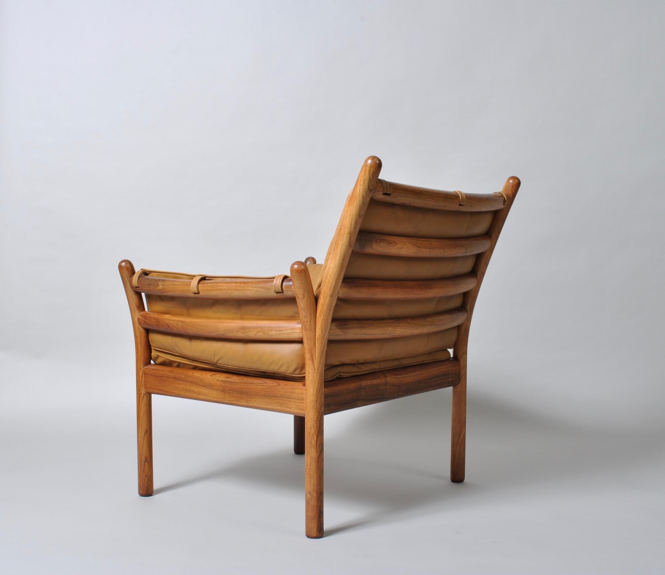 Illum Wikkelsø Rosewood and Leather ‘Genius’ Chair 3