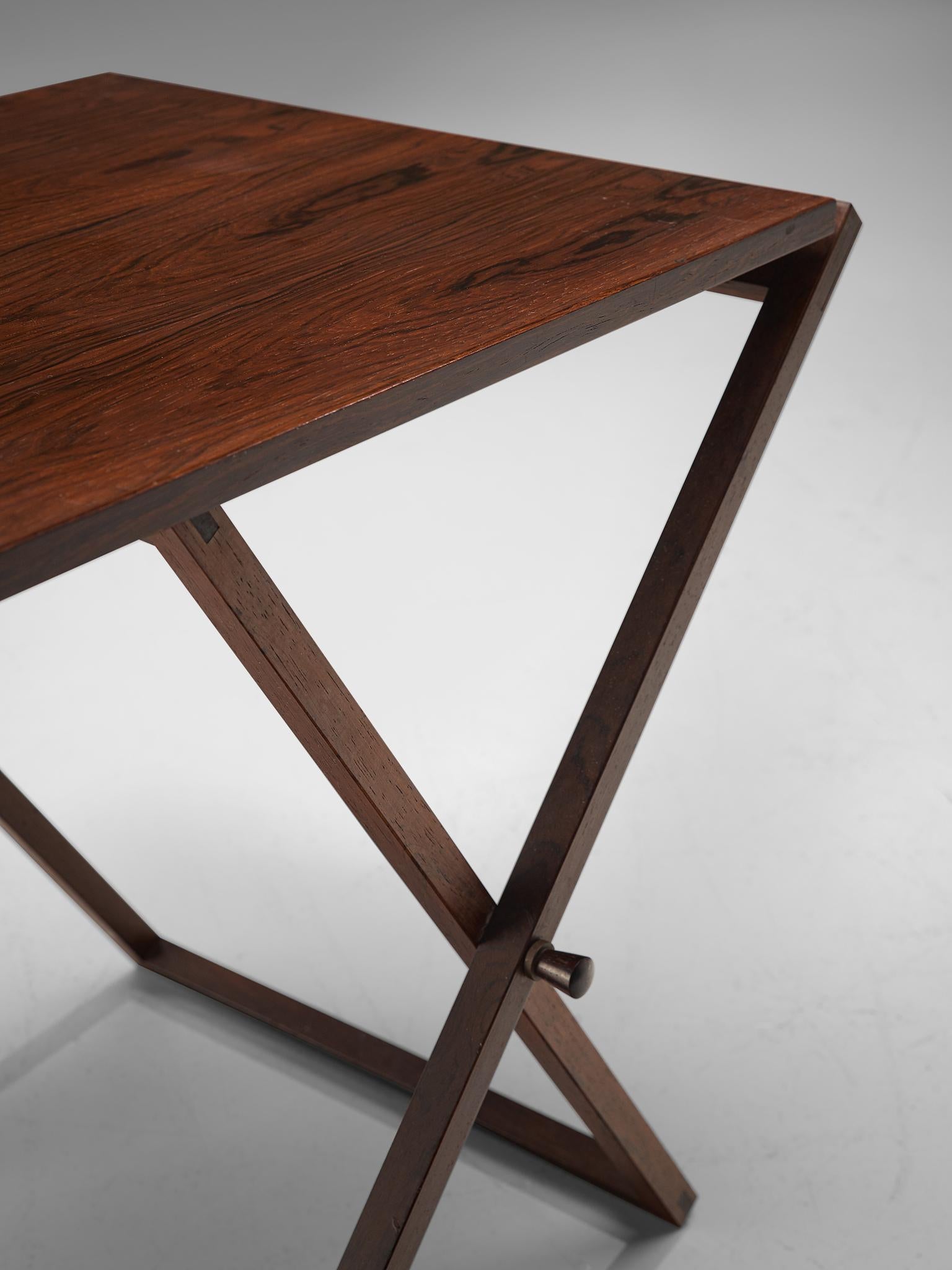 Brass Illum Wikkelsø Rosewood Nesting Table