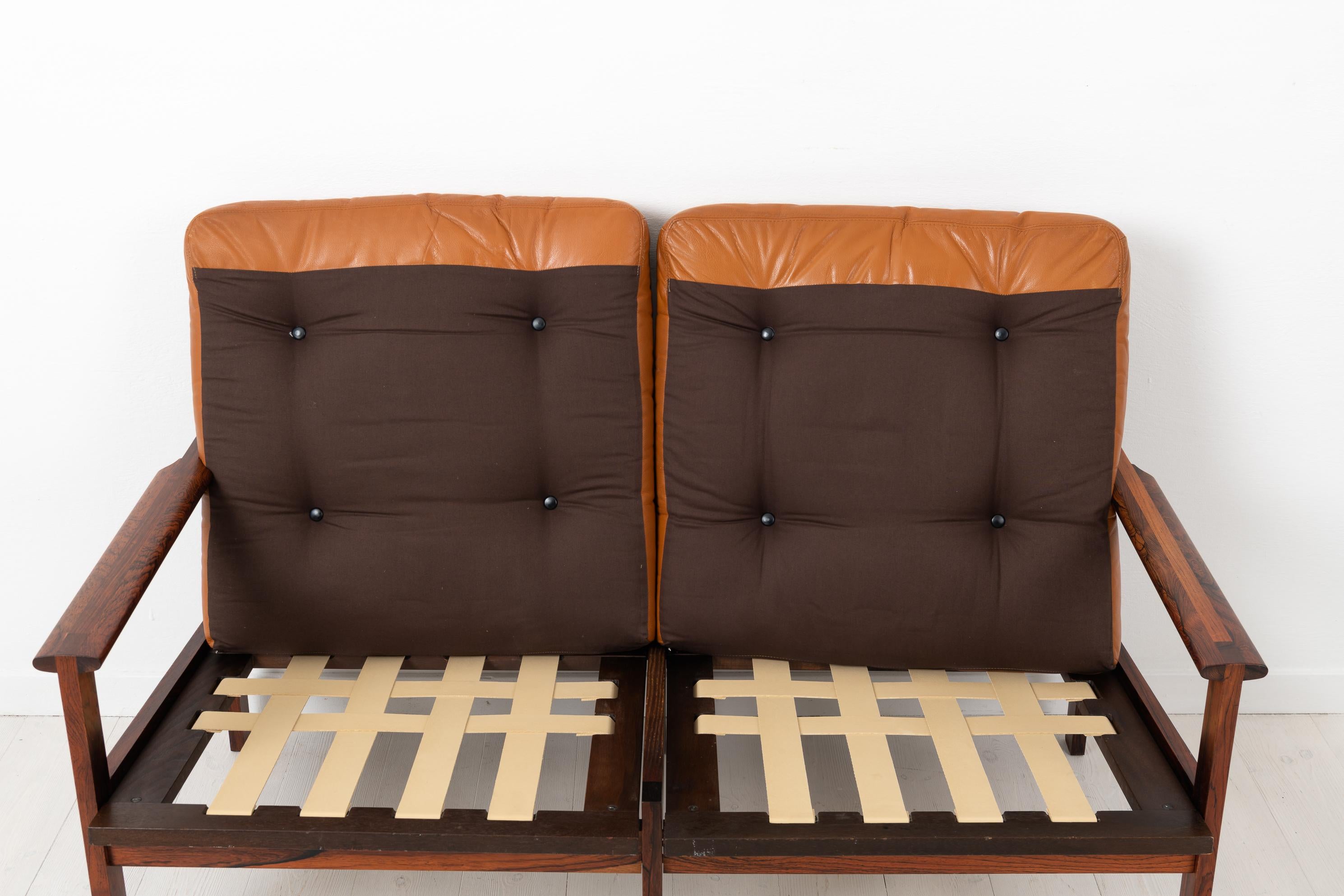 Illum Wikkelsø Scandinavian Modern Leather 'Capella' Sofa For Sale 4