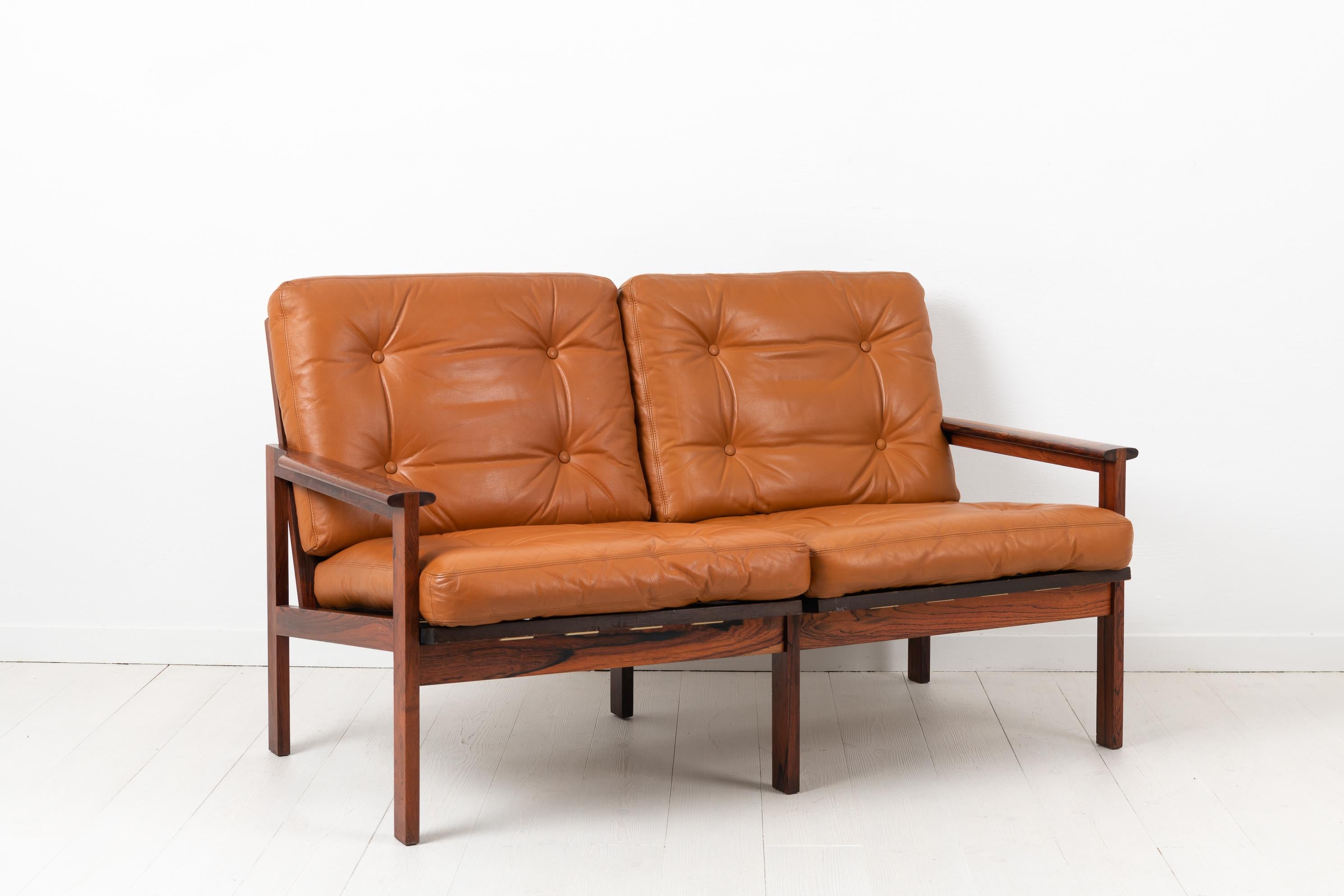 20th Century Illum Wikkelsø Scandinavian Modern Leather 'Capella' Sofa For Sale
