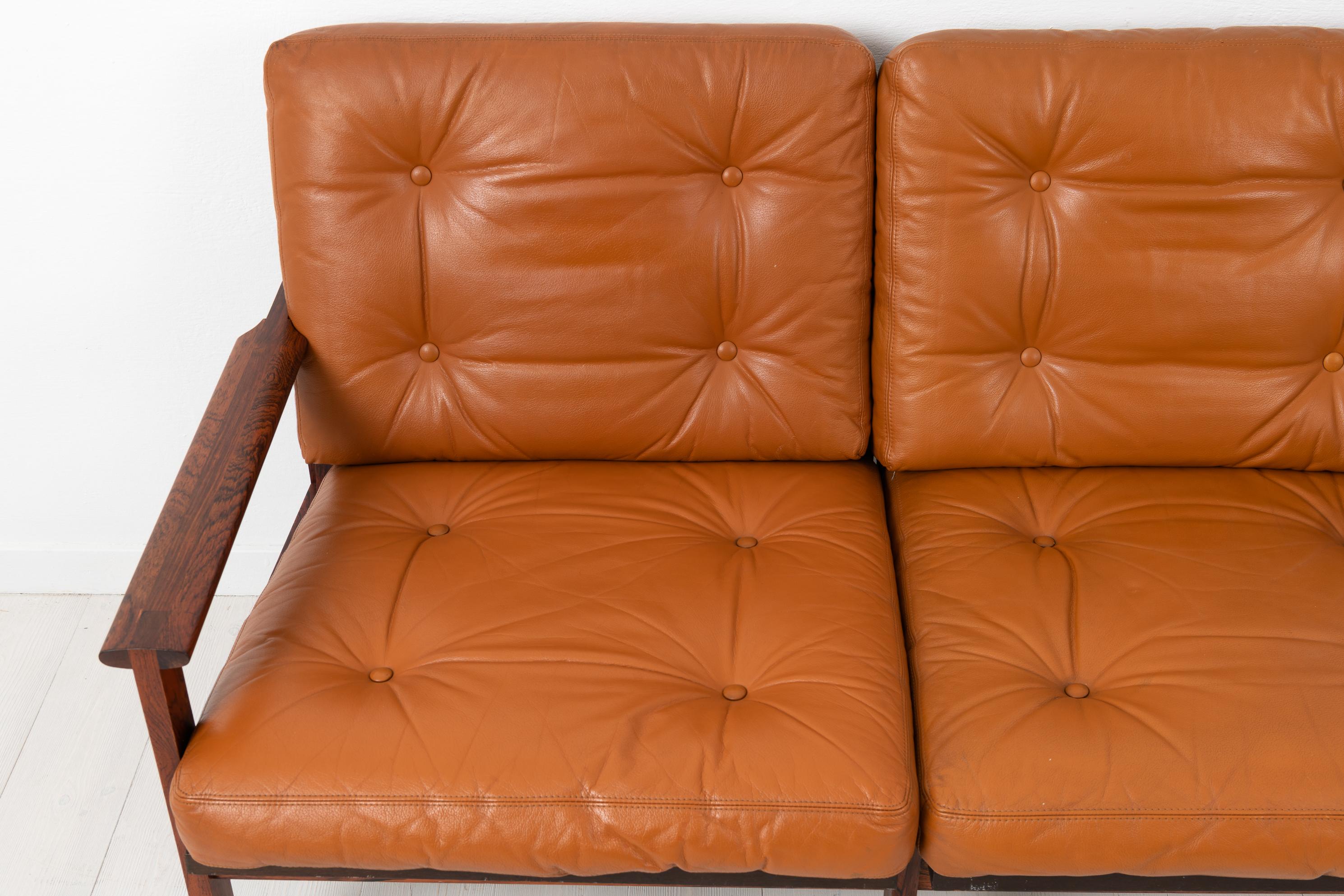 Illum Wikkelsø Scandinavian Modern Leather 'Capella' Sofa For Sale 1