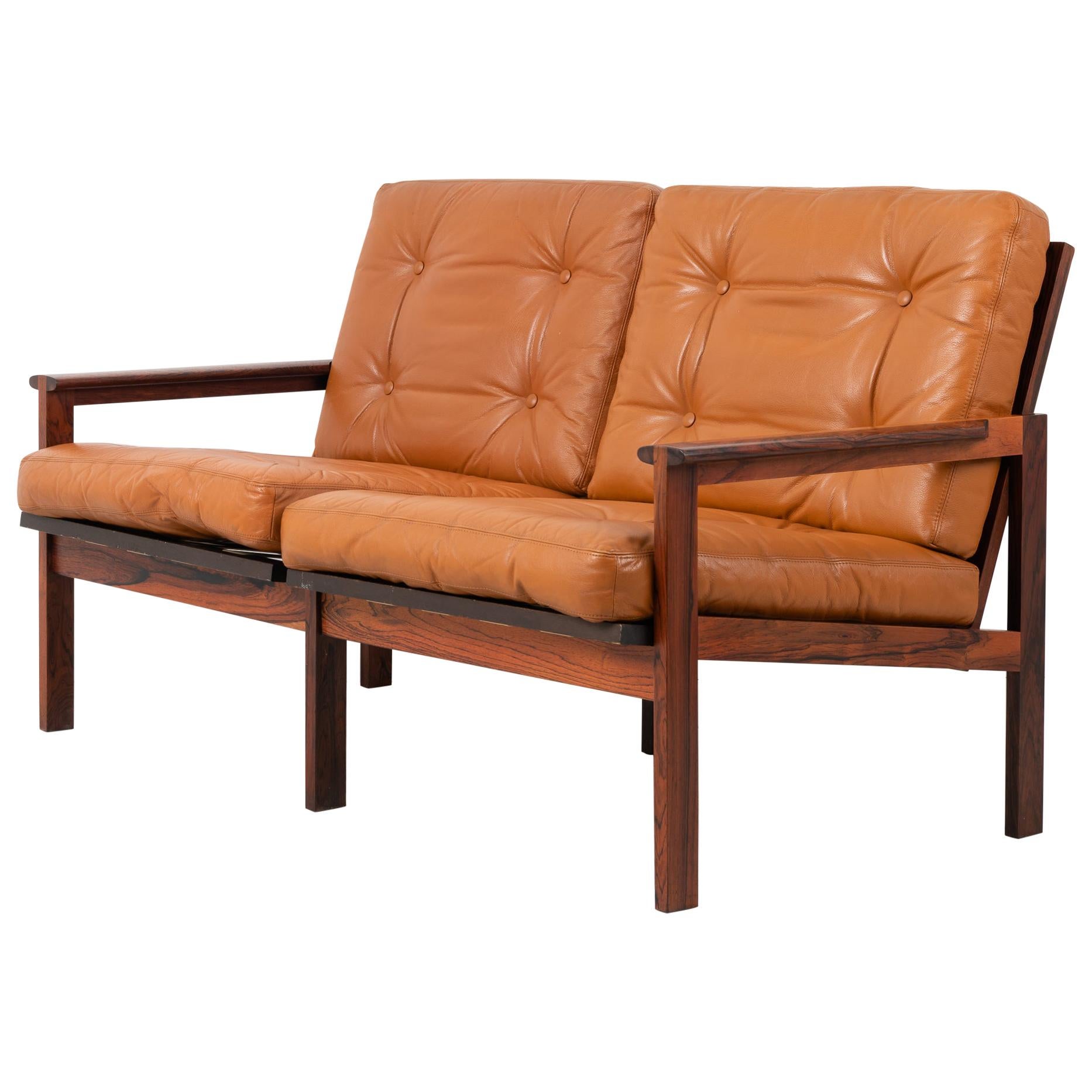Illum Wikkelsø Scandinavian Modern Leather 'Capella' Sofa