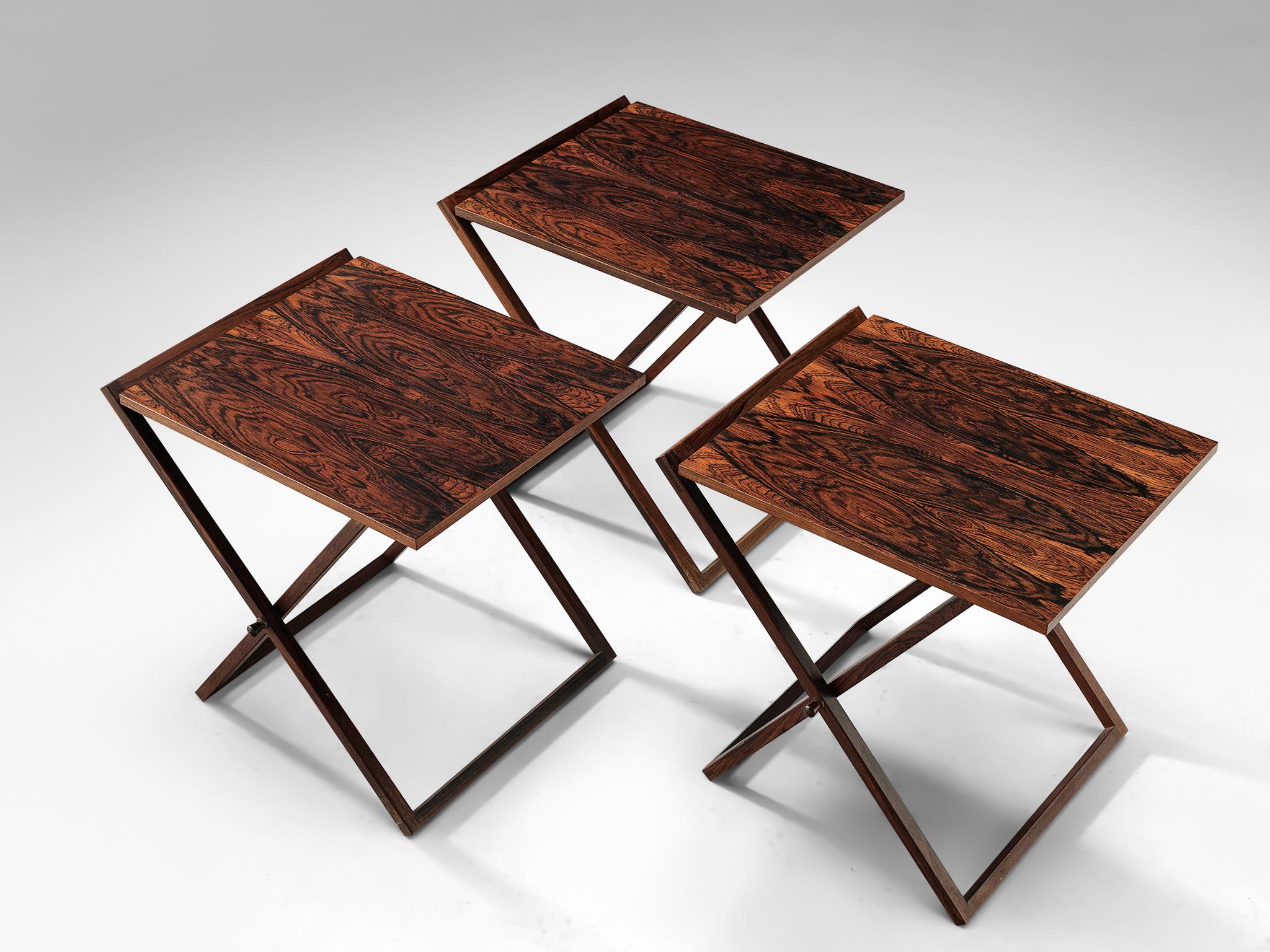 Danish Illum Wikkelsø Set of Three-Side Tables