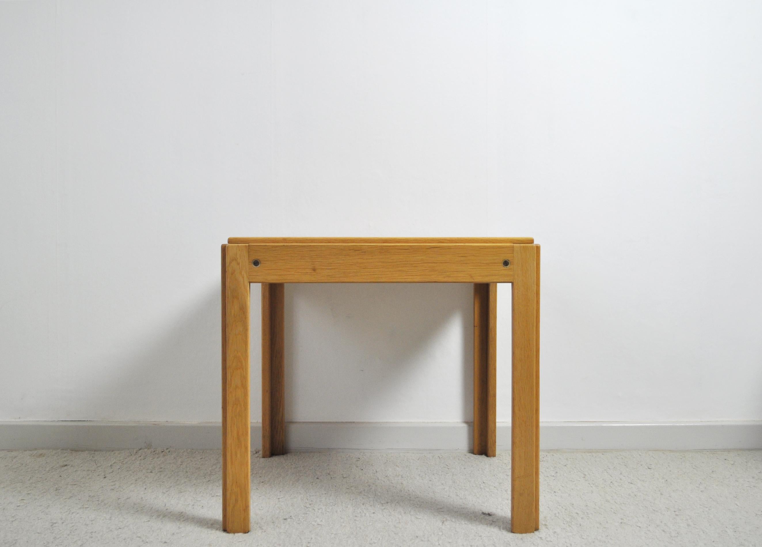 Scandinavian Modern Illum Wikkelsø Side Table in Oak by CFC Silkeborg in Denmark For Sale