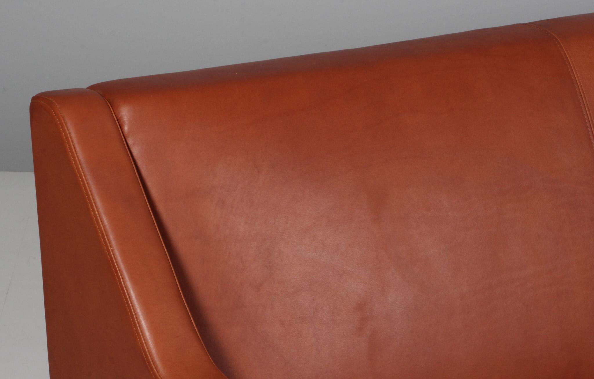 Scandinavian Modern Illum Wikkelsø three seat sofa, new upholstered For Sale