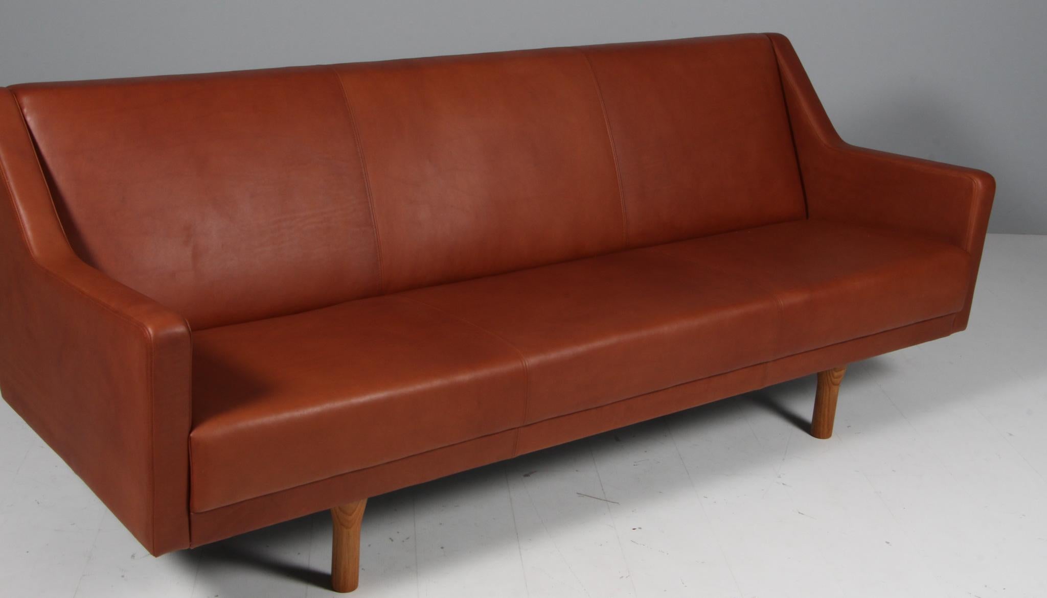 Mid-20th Century Illum Wikkelsø three seat sofa, new upholstered For Sale