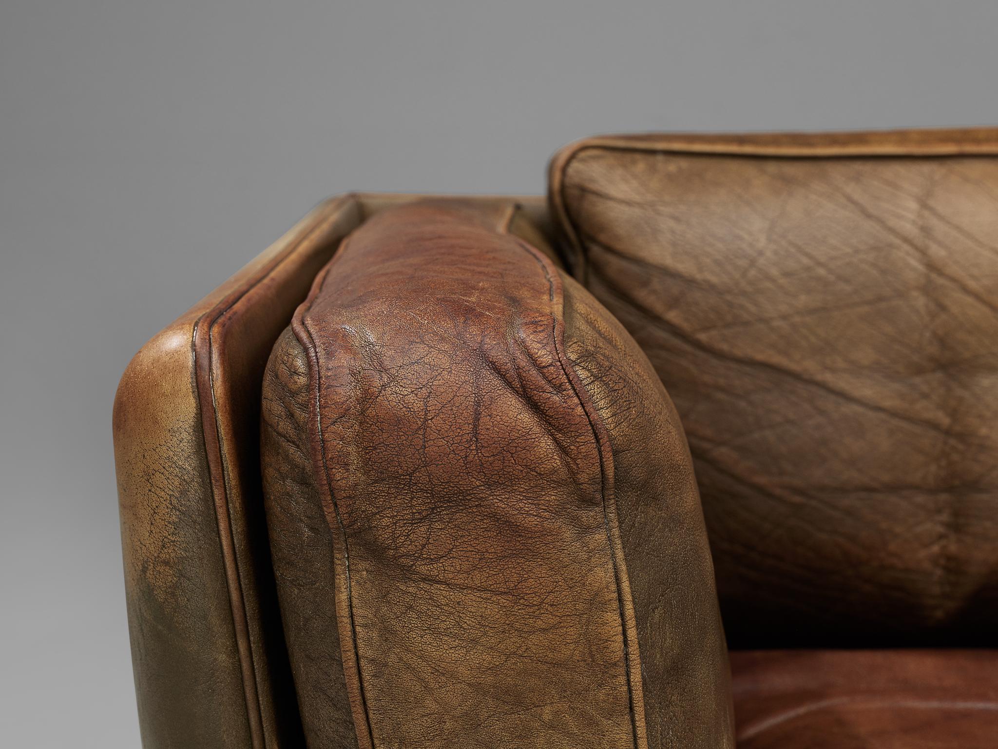 Illum Wikkelsø Three-Seat Sofa 'V11' in Brown Leather 5