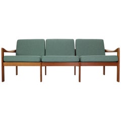 Vintage Illum Wikkelsø Three-Seat Teak Sofa for Niels Eilersen, 1960, Denmark