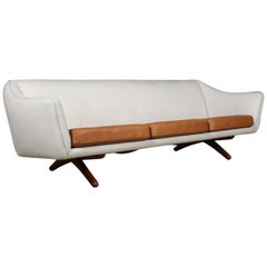 Vintage Illum Wikkelsø Three-Seat Sofa